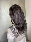 20代30代大人可愛い透明感インナカラーグレージュハイライト