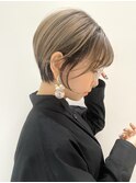 外国人風ショートヘア エアタッチハイライトバレイヤージュ t205
