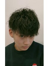 リレーションメンズヘアー(RELATION MEN'S HAIR) ツイストスパイラルショート/ベリーショート／アッシュブラック