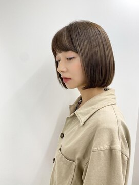 エアー 横浜(AIR) 【長谷川】フラットボブココアベージュ