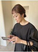 オン眉×シニヨン