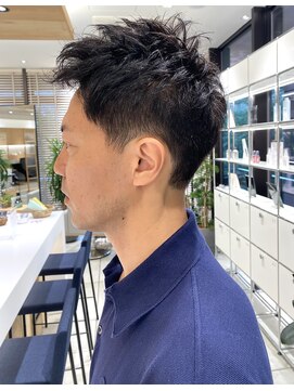 ステアケース 武蔵小杉店(stair:case) メンズパーマ/フェードバーバーカット/アップバング短めビジネス