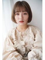 TJ天気予報 9mm 尾張旭店&nbsp;ミニボブ/顔まわりカット/ミルクティーベージュ