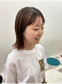 抜け感前髪×酸性ストレートパーマ