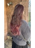 ロングヘアグラデーションカラー
