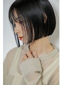 暗髪 × ワンレングスボブ　20代30代40代