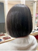 ミセス 大人可愛いショートボブスタイル ナチュラルストレート