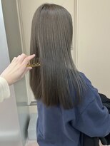 パークレーン アイス イヴェン(park lane ICI yeven)&nbsp;20代30代ロングブリーチなしグレージュオリーブベージュ/akari