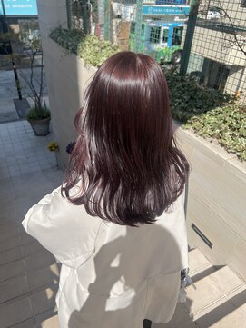 スタイル 成城学園前(STYLE) ブリーチ無し　ダブルカラー　発色強め艶ピンク