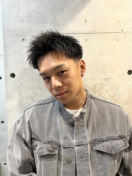 リベルテ 京橋(Liberte) フェードショート短髪アップバングジェットモヒカン