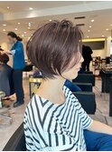 絶壁解消前下がりショートボブ