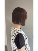 オリーブグレージュぱつっとボブレイヤーボブbob心斎橋レイヤー