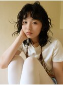 ミディアムレイヤー × ニュアンスパーマ