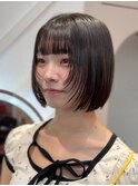 小顔効果抜群のボブ×フェイスレイヤー
