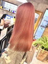 ルーナヘアー(LUNA hair)&nbsp;ダブルカラー ブリーチリタッチ ピンク ロング 髪質改善10代20代