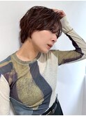 小顔マッシュショート×ダークアッシュ