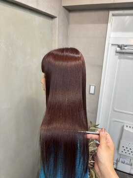 ファビ 渋谷(Fab) くびれヘア/暗めカラー/アプリコットオレンジ/縮毛矯正