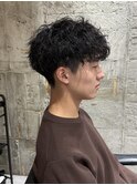 MEN’S HAIR/波巻きツイストスパイラル/リバースセンターパート
