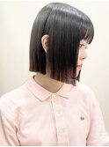 【morio松戸 石山】大人可愛い黒髪ボブ切りっぱなしボブ20代30代