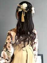 ナカオコアフュール(NAKAO COIFFURE)&nbsp;ハーフアップスタイル 卒業式 和装ヘア パーティースタイル 袴