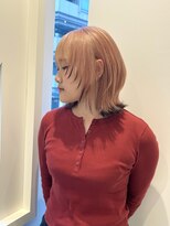 ニューヨークニューヨーク なんば道頓堀店(NYNY)&nbsp;ウルフボブ/レイヤーボブ/エンドカラー/ピンクベージュ