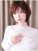 斜めバング大人美人ハッシュカットウルフショートレイヤーボブZ