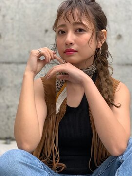 オースティン 門前仲町(AUSTIN) 前髪かき上げイメチェンイヤリングカラーラベンダーカラーくびれ