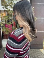 アース コアフュールボーテ 上越店(EARTH coiffure beaute)&nbsp;ホワイトブロンドインナーカラー韓国