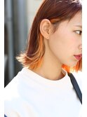 #インナーカラー #オレンジカラー #透け感