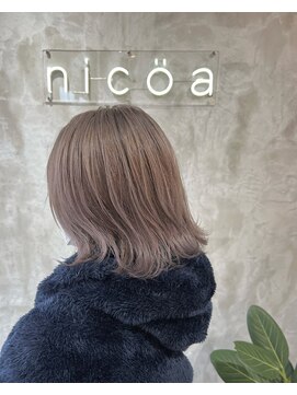 ニコア 千葉(nicoa) ラベンダーベージュ/ブリーチカラー[千葉/千葉駅]