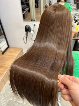 アディクト 東陽町西口(addict) ツヤ感になれる髪質改善＿ミルクベージュ＿ロング［東陽町］