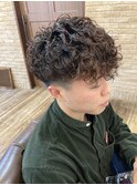アフロ安藤 メンズパーマ マッシュパーマ マットブラウン