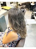 外国人風地毛ハイライト/グラデーションハイライトカラー/30代