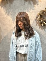 ヘアーワークス ボナ(HAIR WORKS bona.)&nbsp;大人かわいいウェーブロング 髪質改善Tr パーマ×ハイライト