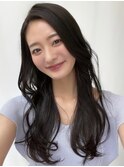 大人綺麗めふんわりロング前髪なし