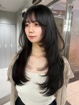 サイン 表参道(SIGN)&nbsp;韓国ヘアーハッシュカットレイヤーカットグレージュブリーチ無し