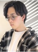 毛流れアップバング
