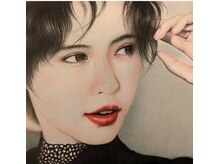 ヘアーメイクヴェルディの雰囲気（オーナー作 ヘアデザイン画からの色鉛筆画。サロンにて展示中！）