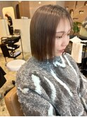 【 YUCCA 】大人可愛い20代30代40代ボブ/うざバング/グレージュ