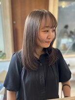 サロンドオクシー(Salon de OXY)&nbsp;ブリーチ無しグレージュ　顔周りレイヤースタイル