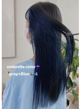 ウィットサークル(wit circle) ブルー×グレーのアンブレラカラー