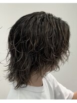 メンズ サロン ドット トウキョウ 町田店(men's salon dot. tokyo)&nbsp;ミディアムウルフ×ローライト×ソフトスパイラル
