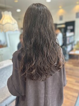 ヘアーワークス ボナ ウニクス店(HAIR WORKS bona) 外国人風◎柔らかウェーブロング/くすみカラー/ロング