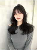 扱いやすい ゆるふわ ロングヘア 暗髪