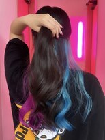 ダズリングディア(Dazzling Deer)&nbsp;ピンク/ブラック/ロング/イヤリングカラー/レイヤーカット