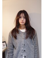 オーパスバイアンブルリュクス 池袋(Opus by ambleluxe)&nbsp;ハッシュカット　ミディアムロング　バーガンディ