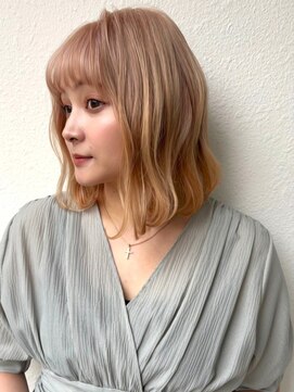 カバーヘア ブリス 大宮西口(COVER HAIR bliss) ハイトーン/ダブルカラー/ラフウェーブ/ミディアムレイヤーp大宮