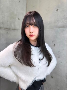 ロンドルピナス 小倉(Lond Lupinus) ミディアムヘア暗めカラー/デザインカラー/フェイスフレーミング