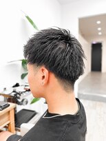 セイドット フクオカ(Say.FUKUOKA) 天神大名スパイキーショートメンズ黒髪短髪刈り上げあり束感