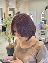 クレア(CREA) 艶暖色カラー×顔まわりレイヤーボブ